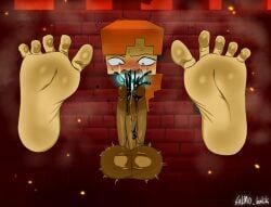 alex_(minecraft), minecraft, salmobaliki, balls, barbed_penis