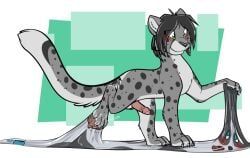 chelsea_chamberlain, snowy_cheetah, 4_toes, ahegao, animal_genitalia