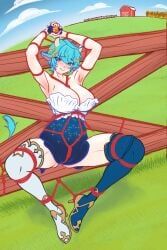 moo_merrily, bevyrage, armpits, barn, bell_collar