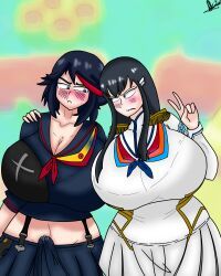 kiryuuin_satsuki, matoi_ryuuko, kill_la_kill, lirdouwu, 1futa