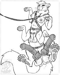 scarlettwolf24, 2_penises, 4_balls, 4_penises, 6_fingers