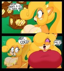 coco_bandicoot, tawna_bandicoot, crash_(series), 3barts, big_breasts