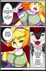 artifact_the_fox, isabelle_(animal_crossing), animal_crossing, glowhorn, big_breasts