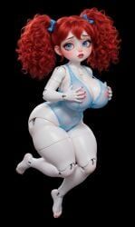 poppy_(poppy_playtime), poppy_playtime, 1girl, ball_jointed_doll, blue_bow