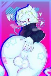 ecto_(akaiyoufuck), mokkat, 1boy, balls, fingering