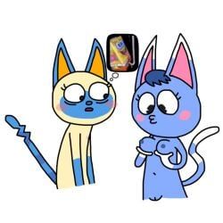mitzi_(animal_crossing), rosie_(animal_crossing), spongebob_squarepants_(character), animal_crossing, nickelodeon