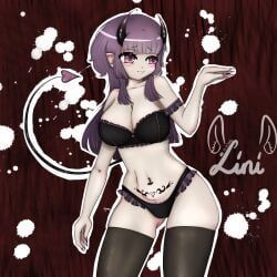 original_character, original, 1girl, devil_horns, female_only