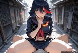 matoi_ryuuko, kill_la_kill, miyuai, 1girl, black_hair