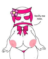 cube_132_(geometry_dash), geometry_dash, cassettedream, big_breasts, bow