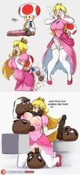 goomba, princess_peach, toad_(mario), mario_(series), nintendo