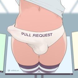 original, tailbox, 1boy, bulge, bulge_to_side