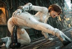 evie_(stellar_blade), stellar_blade, stellar_blade:_blood_rain, absurdly_large_cock, asian_female