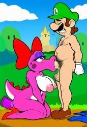 birdo, luigi, mario_(series), nintendo, 1boy