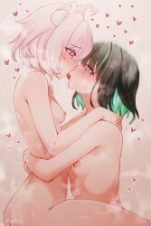 aisu_koffie, amo_aster, indie_virtual_youtuber, 2girls, animal_ear_fluff