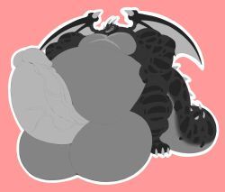 sachiel_666, anthro, balls, belly, dragon