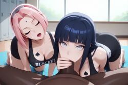 hyuuga_hinata, sakura_haruno, blacked, naruto_(series), blackedaibabes
