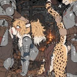 miragetheone, anthro, armor, armour, captured