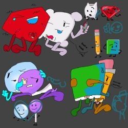 book_(bfdi), bubble_(bfdi), lollipop_(bfdi), pencil_(bfdi), pillow_(bfdi)