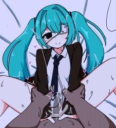 hatsune_miku, monitoring_(vocaloid), vocaloid, voifoooork, 1boy