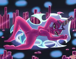scanty_daemon, panty_&_stocking_with_garterbelt, thecalmshock, 1girls, breasts