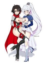 ruby_rose, weiss_schnee, rwby, sephtis, 2girls