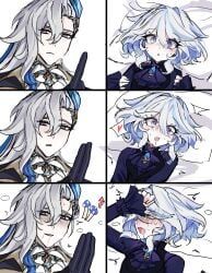 furina_(genshin_impact), neuvillette_(genshin_impact), genshin_impact, hiji_(hijichan), 1boy