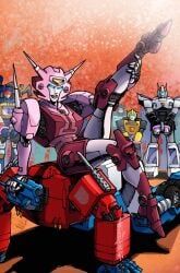 bumblebee_(transformers), elita-one, laserbeak, optimus_prime, prowl_(transformers)