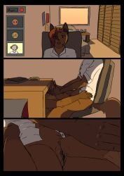 angie_(himynameis), anthro, bed, breasts, brown_body