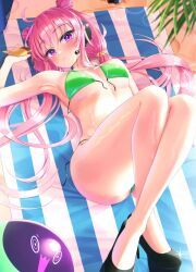 grace_(sound_voltex), tama-cat, sound_voltex, ass_visible_through_thighs, beach