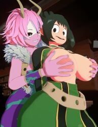 ashido_mina, asui_tsuyu, froppy, mina_ashido, tsuyu_asui