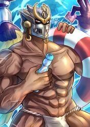 shiva_(tokyo_afterschool_summoners), tokyo_afterschool_summoners, mofnyan, 1boy, abs