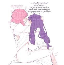 natsuki_(doki_doki_literature_club), yuri_(doki_doki_literature_club), doki_doki_literature_club, pockiseisont, 2girls