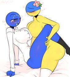 european_union_(countryhumans), ukraine_(countryhumans), countryhumans, countryhumans_girl, kak0yt0_chel