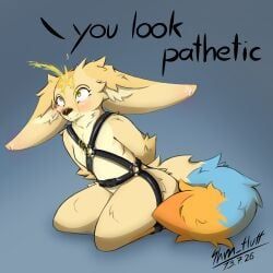 anthro, bdsm, blue_body, blue_fur, blush