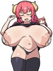 ilulu_(dragon_maid), kobayashi-san_chi_no_maidragon, hummerh194, areolae, bandaids_on_nipples