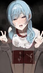 hinomori_shizuku, project_sekai, 1girl, after_gangbang, blush