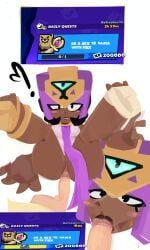 najia_(brawl_stars), brawl_stars, black_body, black_hair, blowjob