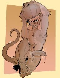 lowkey_nottoast, 4_toes, anthro, bodily_fluids, chest_tuft