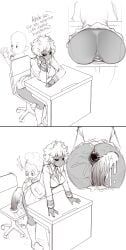 mina_ashido, minoru_mineta, my_hero_academia, standby, 1girls