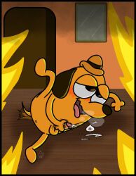 question_hound, black_border, black_smoke, muffinlewds, anthro