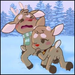 christmas, holidays, rudolph_the_red-nosed_reindeer, muffinlewds, anthro