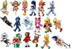 birdo, birdo_boy, blooper, blooper_girl, bob-omb