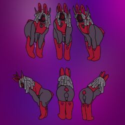circuit_the_robot, theholyburb, 360_image, bent_over, bunnysuit