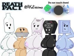 black_hole_(bfdi), bottle_(bfdi), death_p.a.c.t., liy_(bfdi), pen_(bfdi)