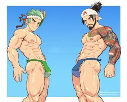 genji, hanzo, overwatch, 0027woo, 2boys
