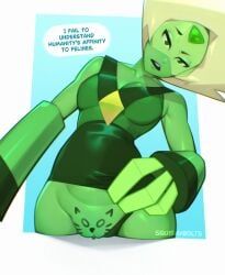 peridot_(steven_universe), steven_universe, squishybolts, 1girl, afro