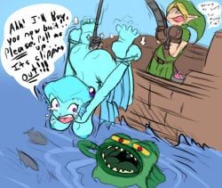 link, link_(ocarina_of_time), princess_ruto, zora, nintendo