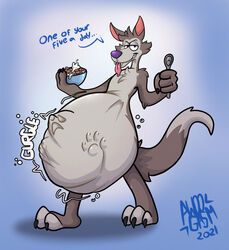 chip_the_wolf, crisp, cookie_crisp, ambiguous_prey, anthro