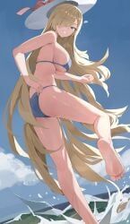 asuna_(blue_archive), blue_archive, 1girl, armpit_crease, ass
