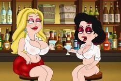 francine_smith, hayley_smith, american_dad, bar, big_breasts